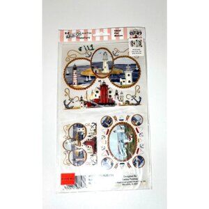 NAUTICAL RUB-ON TRANSFERS Lighthouses & Anchors NEW